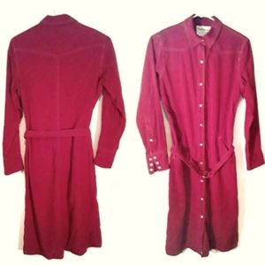 Diane Von Furstenberg Corduroy Red dress